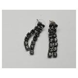 Black Anodized Rhinestone earrings