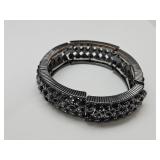 Vintage Black Rhinestone Bracelet