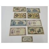 Lot of  Oriental Curreny Notes 1940