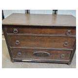 Antique 3 Drawer Chest 39.5 x 20 x 27" high