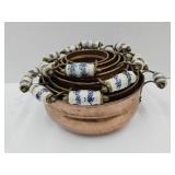 Nesting Copper Bowl Set up to 10 3/4" wide