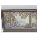 Maxfield Parrish Print w Original Frame 11" w