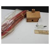 Incents & Log Cabin Burner W Glass Raccoon