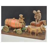German? Horses & Wagon with Beer Barrel
