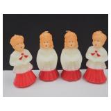 4 Christmas Caroler Candles  5" High