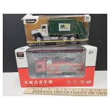 1:50 Scale Trash Truck & 1:32 Fire Truck Toys