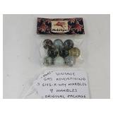 9 VTG Gas Advertising  GIVE-A-WAY Marbles