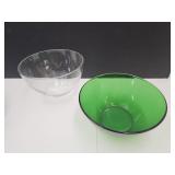 Anchor Hocking Glass Mixing Bowl 9"W & Bowl 4 1/4H