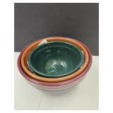 Colorful,Nesting Bowls set of 3 up to 9.5"D, 5"H