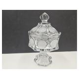 Fostoria Coin Glass Candy Dish Pedestal Base 8.5"H