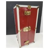 VTG Metal Doll Case MCM Design Inside 9 x 18"H