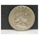 1963 D Silver Franklin Half Dollar Coin