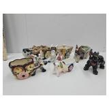 VTG Ceramic Donkey Collection Planters +