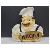 VTG Italian Chef Wall Decor 17"H