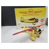 Die Cast SHELL Airplane Bank w Box