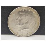 1964 D Silver Kennedy Half Dollar Coin