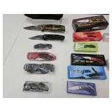 NIB Lot Of 6 Pocket Knives W Boxes Big Blue, Delta