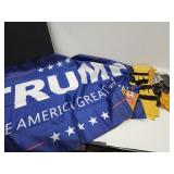 3 x 5 Ft Trump Flag & Nice Work Gloves