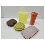 VTG Tupperware-Yellow & Orange Pitchers, Bowls, +