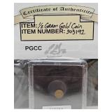 1/2 Gram 24Kt Gold Coin The Prospector