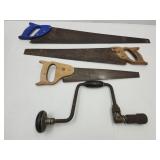 Brace N Bits,& Handsaws