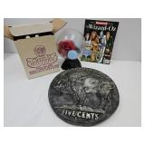 LG 5 Cent Buffalo Plaque, Wizard Of Oz Magazine +