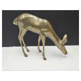 Vintage Nice 12 x 9" Brass Deer