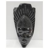 African Tribal Heavy  Hand Carved Mask 13" high