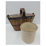 1 Gal Primitive Crock & Fall Decor Basket
