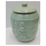 McCoy Stoneware  Cookie Jar with Hairline Crack
