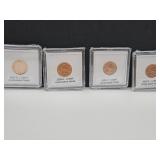 4 Cased 2025 Last Issue Penny Coins D & P