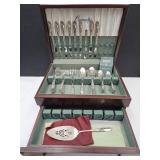 Community  White Orchid Silverplate Utensils & Bx