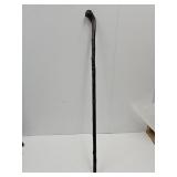 Primitive Hand Carved Walking Stick Snakehead?36"