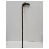 Primitive Hand Carved Walking Stick 32"
