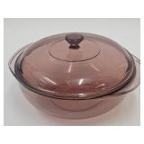 Pyrex #024  Crannberry Glass Bowl with Lid