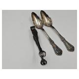 Silver Plate Rogers Fancy Spoons & Tongs