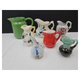 7 Vintage Miniature Pitchers