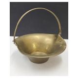 VTG Brass Basket with Pivoting Handle 8.5"w