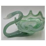 Murano Italian Hand Blown  Swirl Art Glass Swan