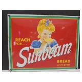 1950s? SUNBEAM Bread 16 x 12.5" Metal Sign