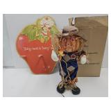 Strawberry Shortcake Coathook, 22" Scarecrow