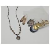 Costume Jewelry New Necklace & 4 PR Earrings