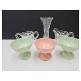 VTG Cut Glass, Hazel-Atlas & Crystal Vase