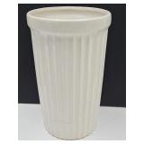 McCoy Pottery Planter  Ribbed Cream Color 6 x 10"h