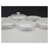 9" Corning Ware Dish & P-43-B & 3 P-41