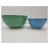 Pyrex  Nesting Bowls  Blue Bowl &  #403 Green