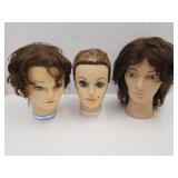 3 Mannequin Heads, Great For Halloween Too!