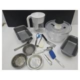 Wiss Scissors, Brita Water Pitcher , Strainer +