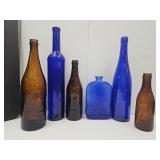 VTG Bottle Collection; Cobalt, Indy Amber Beer +
