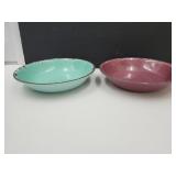 Rustic Melamine Serving Bowls 13.5"D